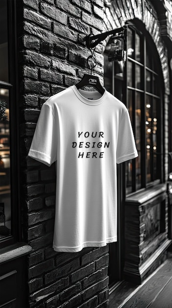 White blank t shirt mockup