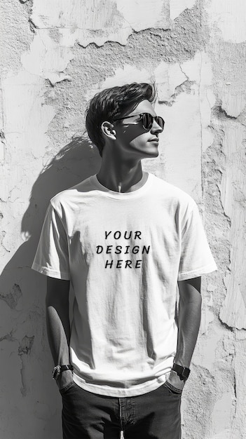 White blank t shirt mockup