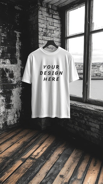 White blank t shirt mockup