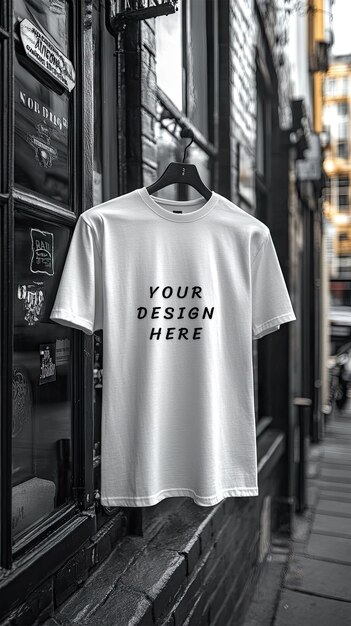 White blank t shirt mockup