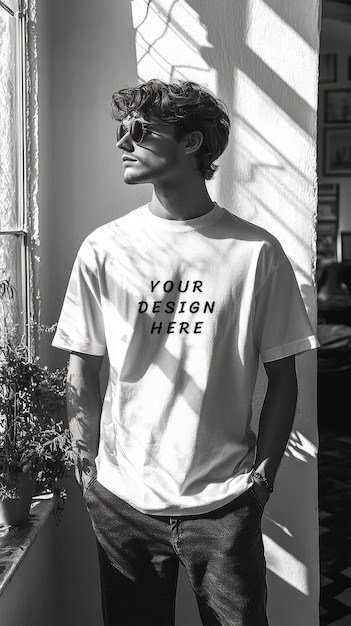 White blank t shirt mockup