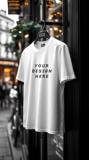 White blank t shirt mockup