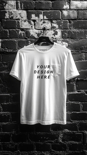 White blank t shirt mockup