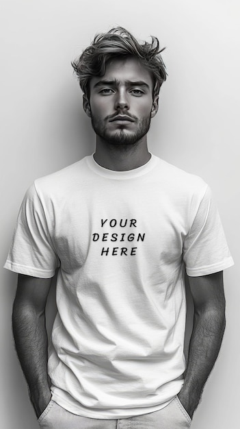 White blank t shirt mockup