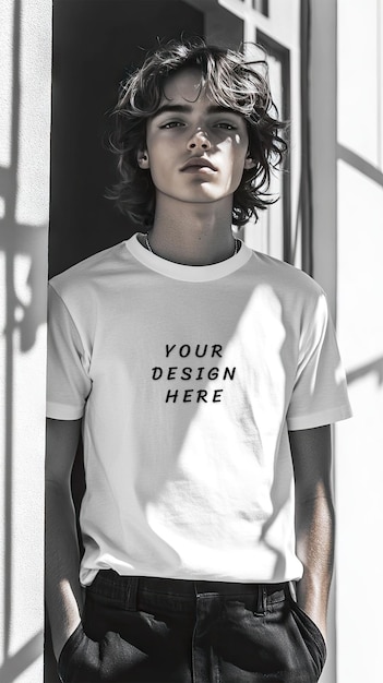 PSD white blank t shirt mockup