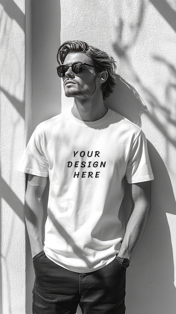 PSD white blank t shirt mockup