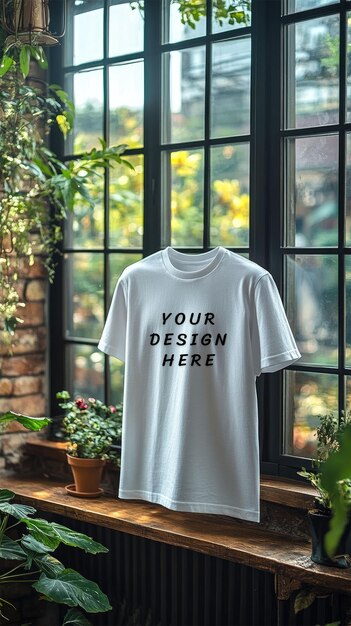 PSD white blank t shirt mockup