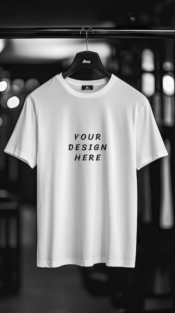 White blank t shirt mockup