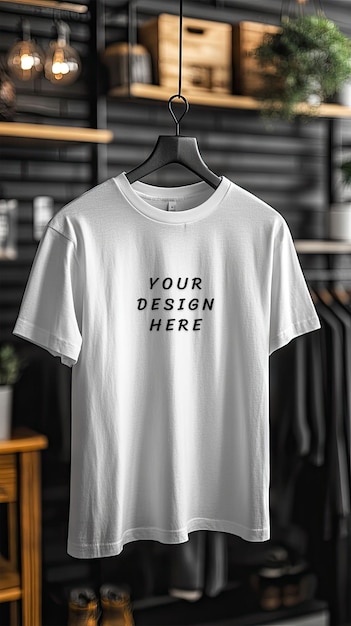 White blank tshirt mockup