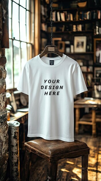 PSD white blank tshirt mockup