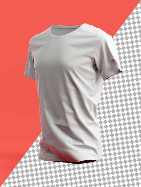 White Blank Tshirt on transparent background