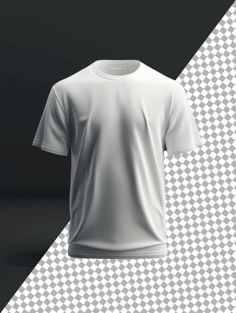 PSD white blank tshirt on transparent background