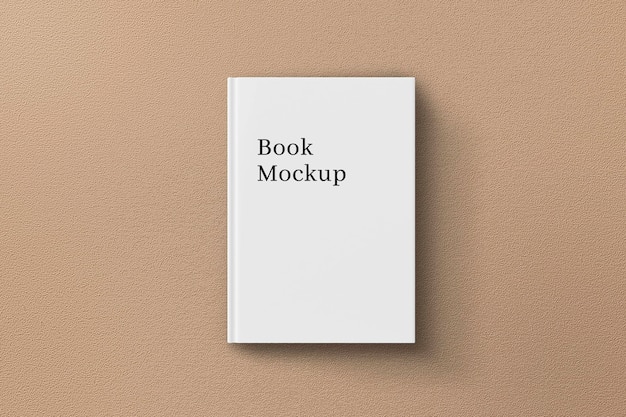 White Book Cover Mockup Template Design PSD