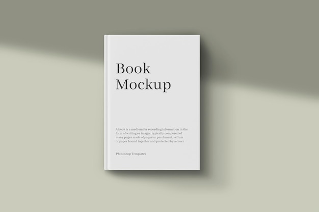 White Book Cover Mockup Template Design PSD