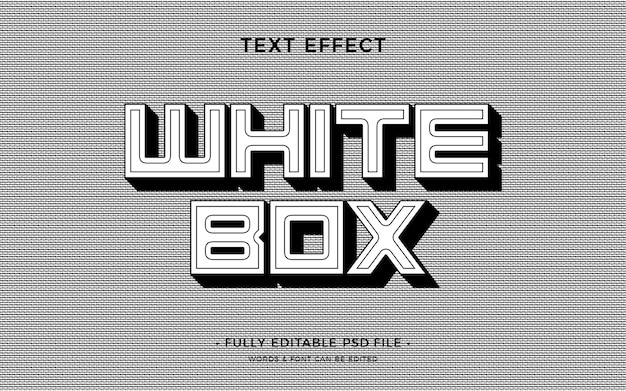 White box text effect