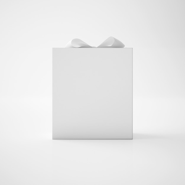 White box with ribbon