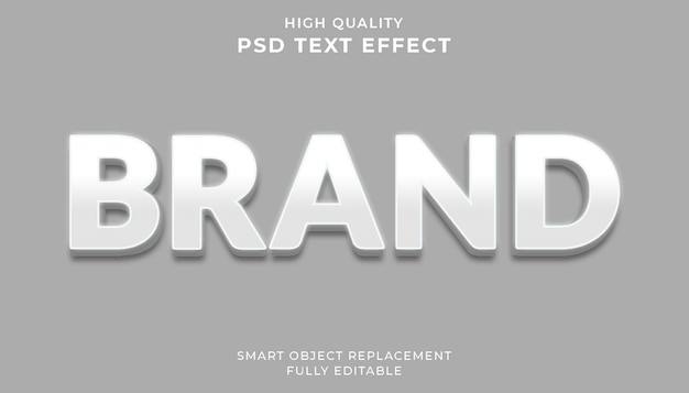 White brand text effect