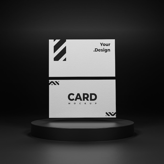 White business card mockup design isolated