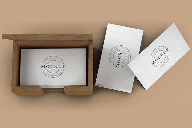 White business card mockup design