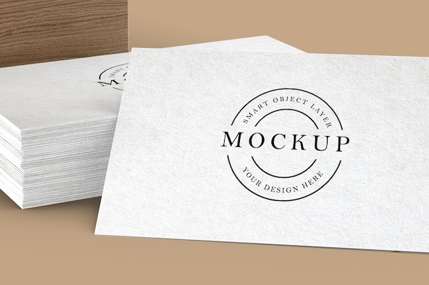 White business card mockup design