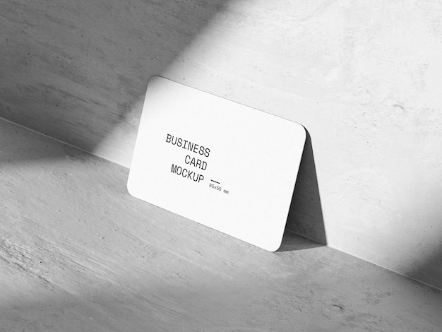 PSD white business card mockup