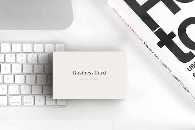 White Business Card Mockup