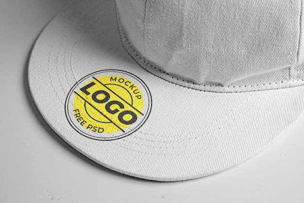 White cap logo mockup