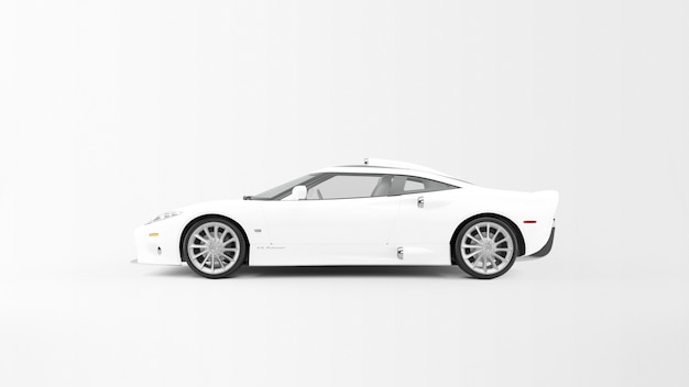 White car isolated