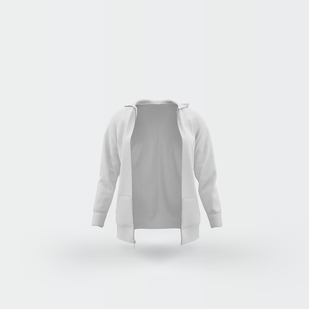 white cardigan floating on white