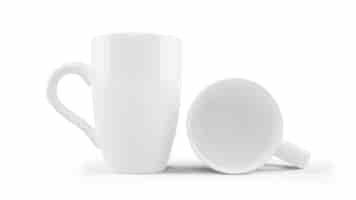 PSD white ceramic mug mockup isolated