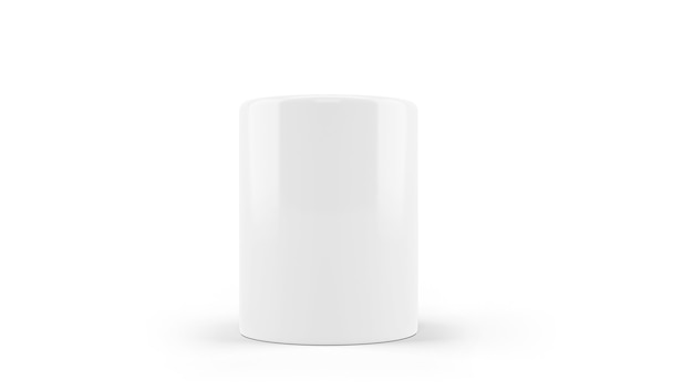 White ceramic mug mockup isolated