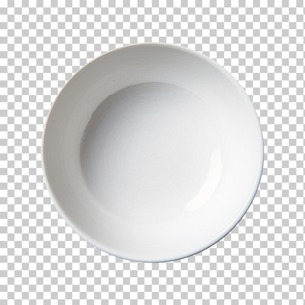 PSD white ceramic plate isolated on transparent background top view png psd