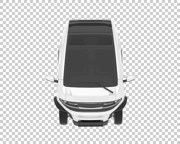 PSD white city car on transparent background 3d rendering illustration