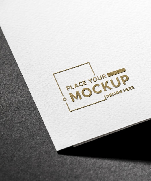 White close-up business card mock-up