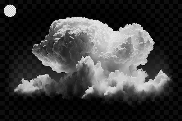 White cloud isolated on black background ,Textured smoke