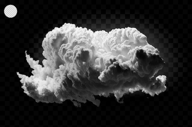 White cloud isolated on black background ,Textured smoke