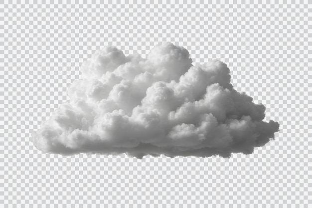 White cloud isolated on transparent background