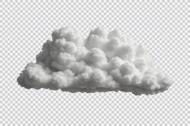 White cloud isolated on transparent background