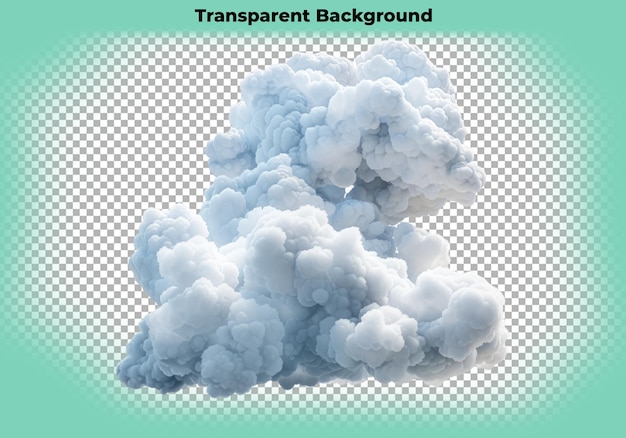 White cloud isolated on transparent background