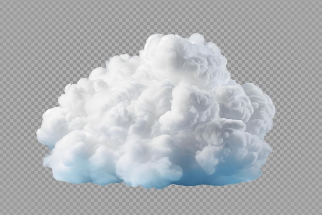 white cloud object isolated on transparent background cloud isolated cut out generative ai