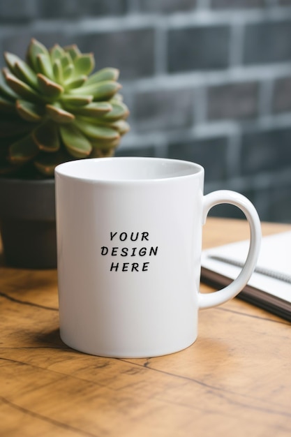 a white coffee mug with the words your design design on it