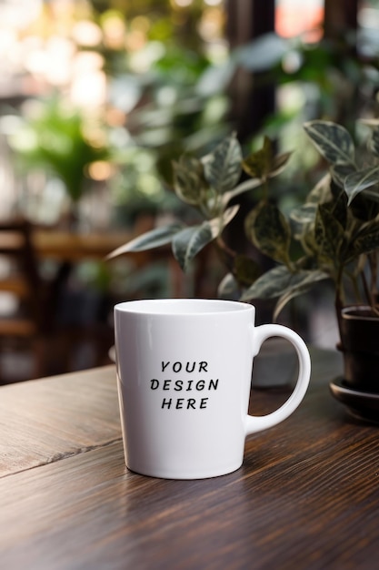 a white coffee mug with the words your design on it