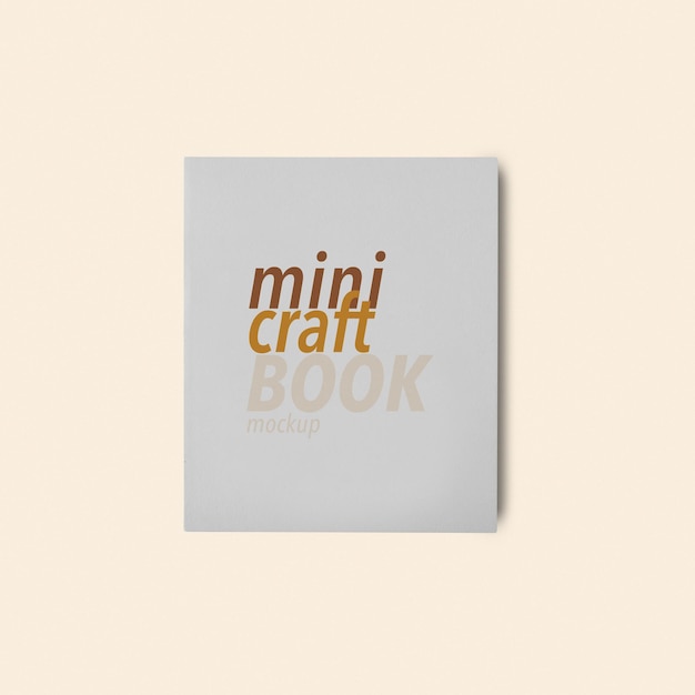 White craft book mockup psd file