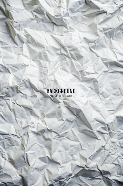 White crumpled paper texture for background