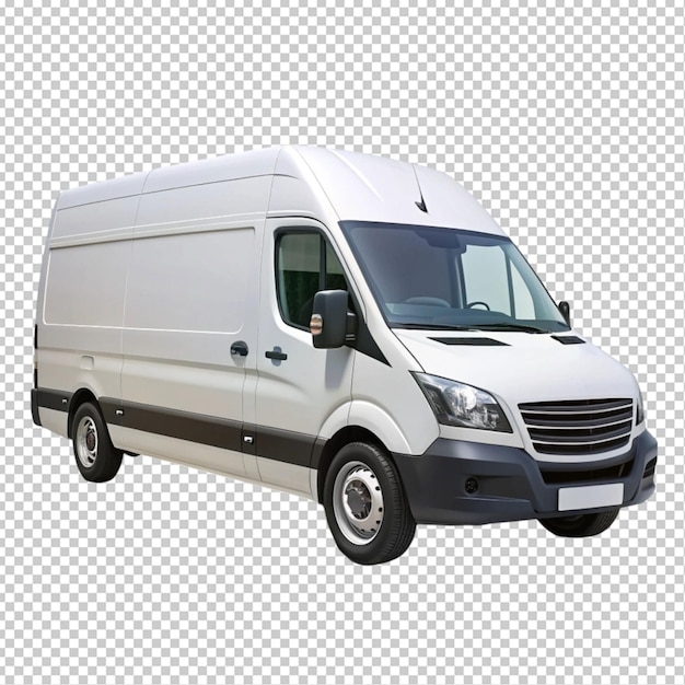 PSD white delivery vans transparent background