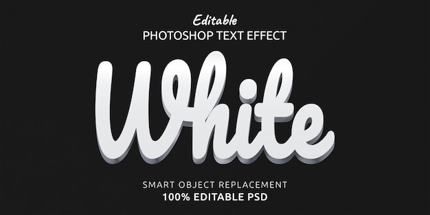 White Editable Text Effect