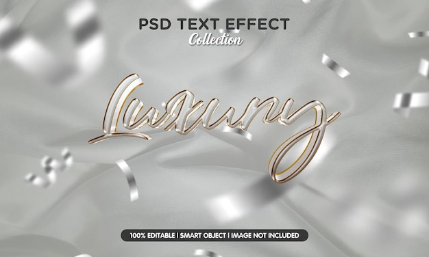 White elegant luxury psd text effect template