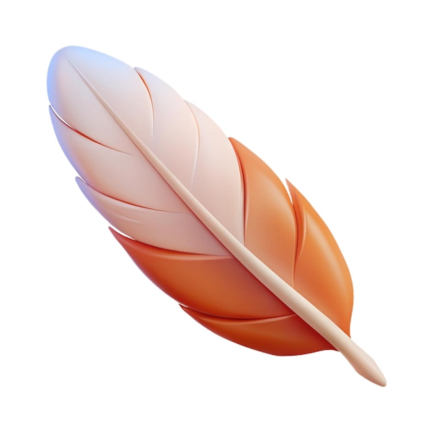 PSD a white feather with a white background that says  feather