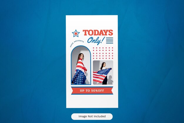 White Flat Design 4th of July Sale Today's Only Instagram Story 05