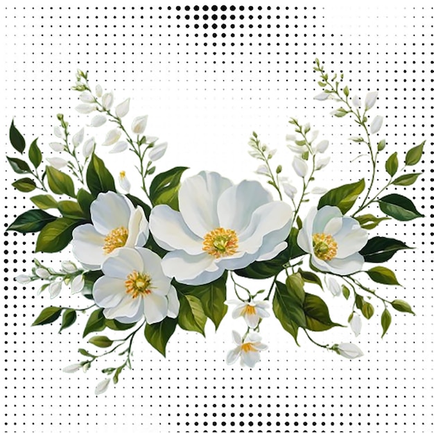 White Flower isolated on transparent background